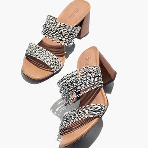Madewell Meg sandal in snake embossed leather 9.5